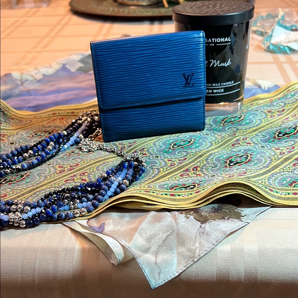 Blue LV Wallet